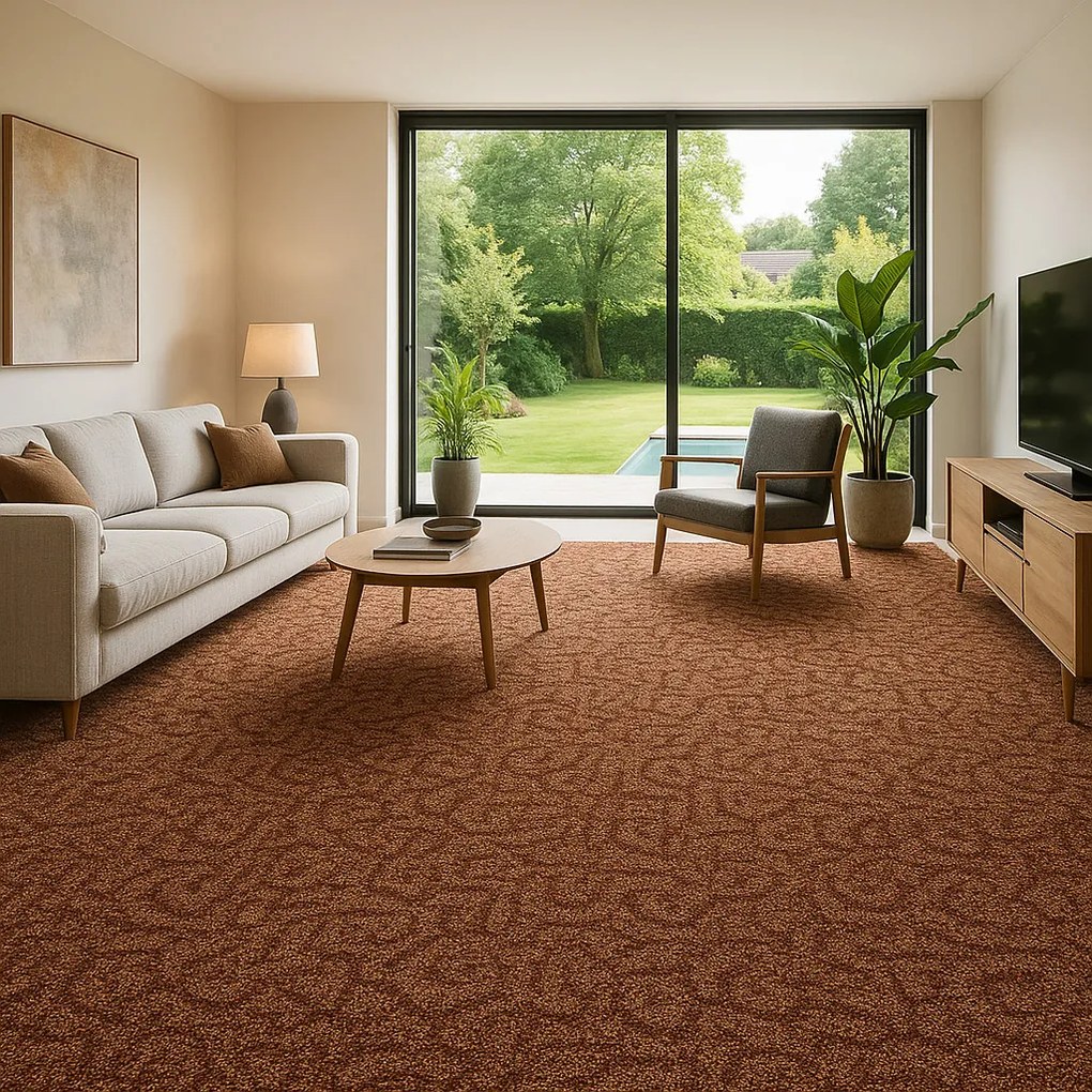 Koberec metráž Bella Marbella 44, na mieru, šíře 3m,4m, hnedá, filc, obývacia izba, ITC