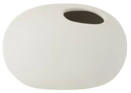 Biela keramická oválna váza Matt White S - 16 * 10 * 11 cm
