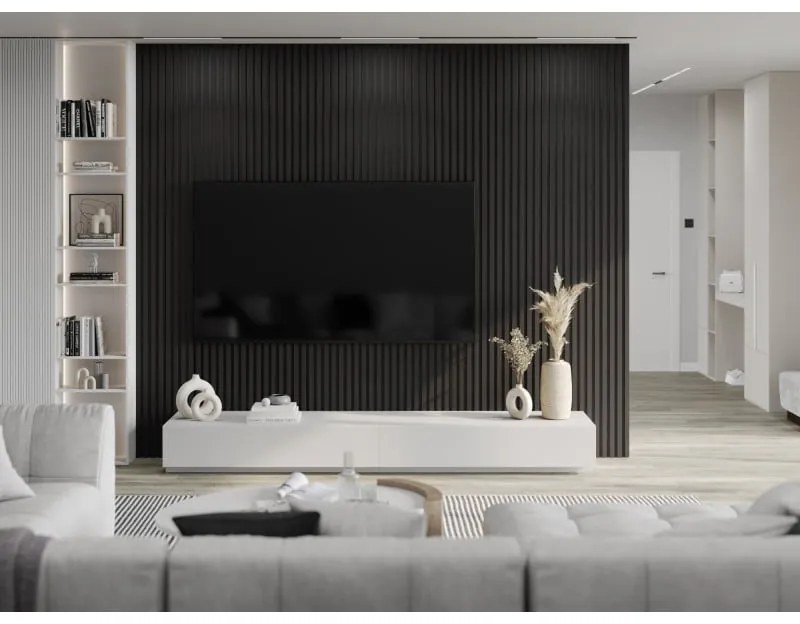 Mexen Lam-B, akustické stenové lamely 275 × 30 cm, HDF doska 4 mm, technická dyha, eben čierny, S100-275307-3015-023