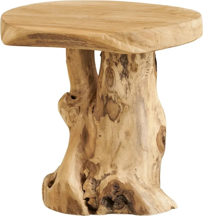 Okrúhly odkladací stolík z teakového dreva ø 40 cm Palena – House Nordic