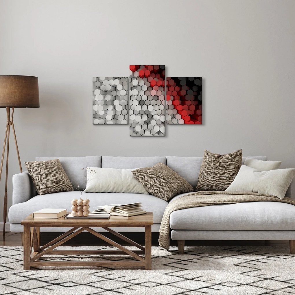 Obraz - 3D hexagóny (90x60 cm)