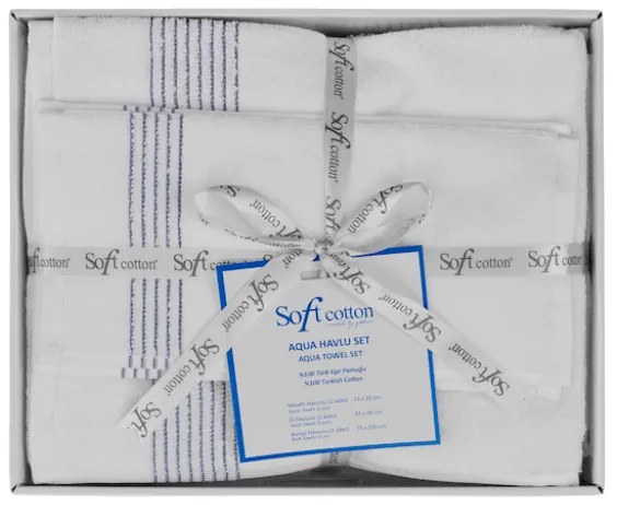 Soft Cotton Darčeková sada uterákov a osušiek AQUA