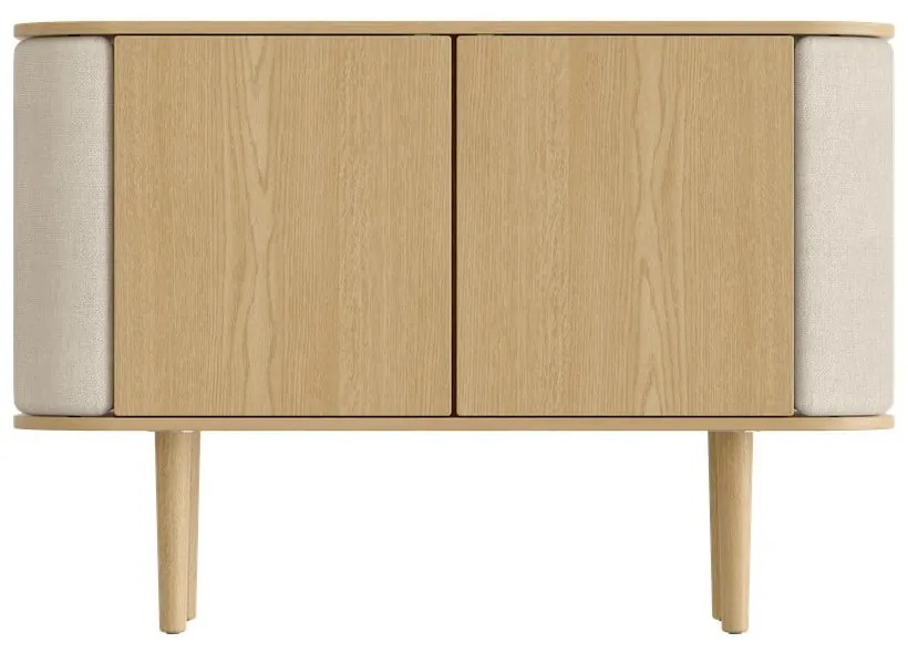 Nízka komoda v dekore duba v béžovo-prírodnej farbe 109x75 cm Treasures – UMAGE