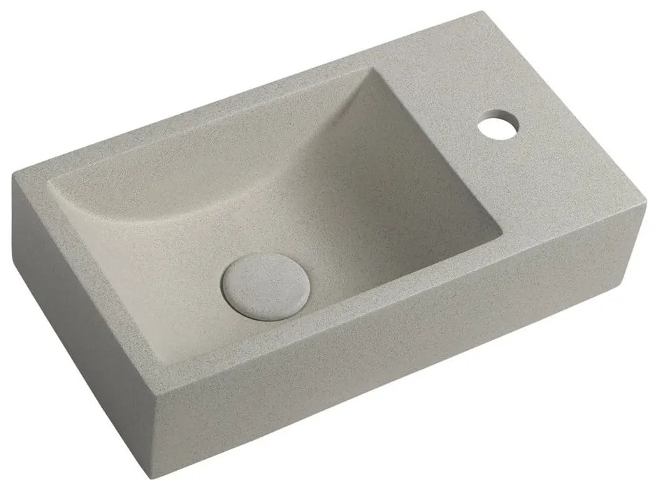 Svetlosivé betónové umývadlo 40x22 cm Crest – Sapho