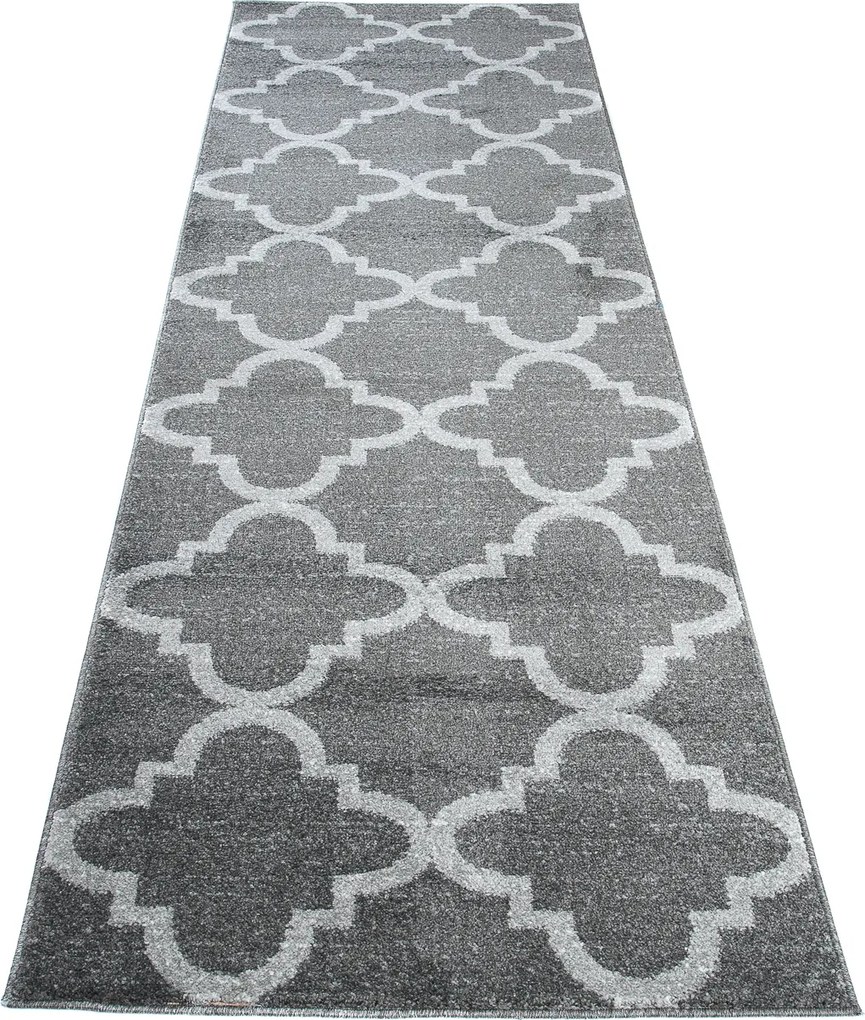 TA Koberec L386A TMAVOSIVÉ SARI BSF Rozmer: 100x300 cm