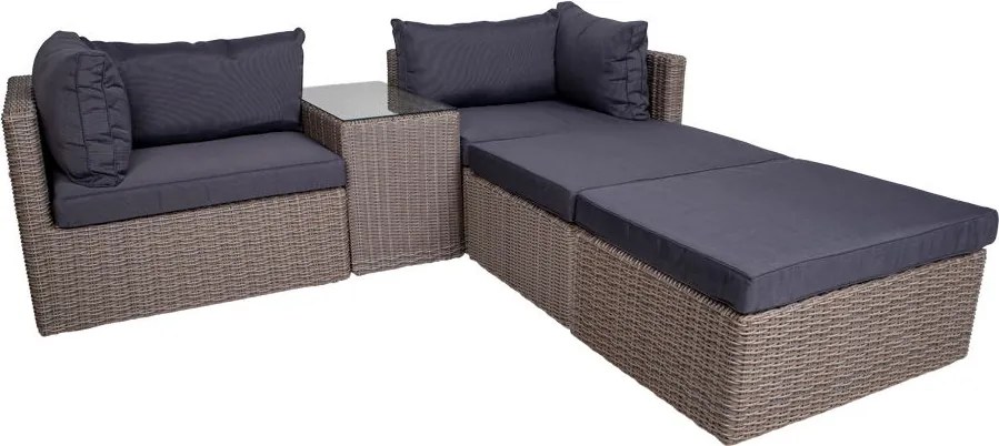 Záhradný set Riveria (sivá). Akcia -15%. Vlastná spoľahlivá doprava až k Vám domov. 1147450