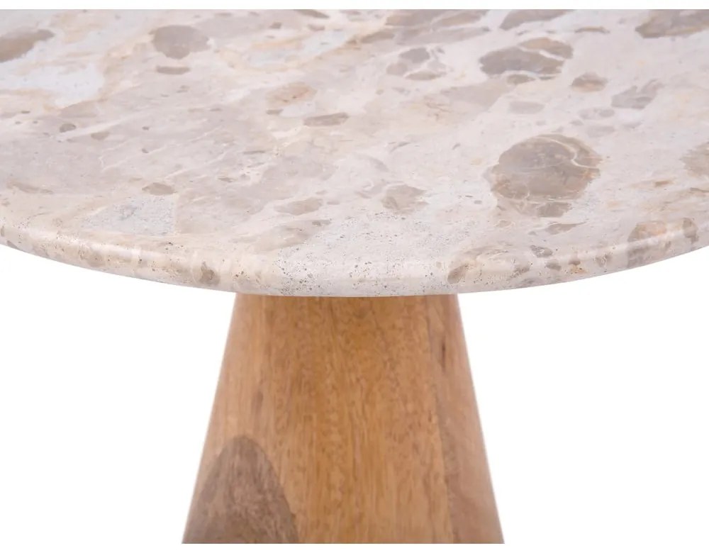 Okrúhly odkladací stolík s doskou v dekore mramoru ø 50 cm Force – Leitmotiv