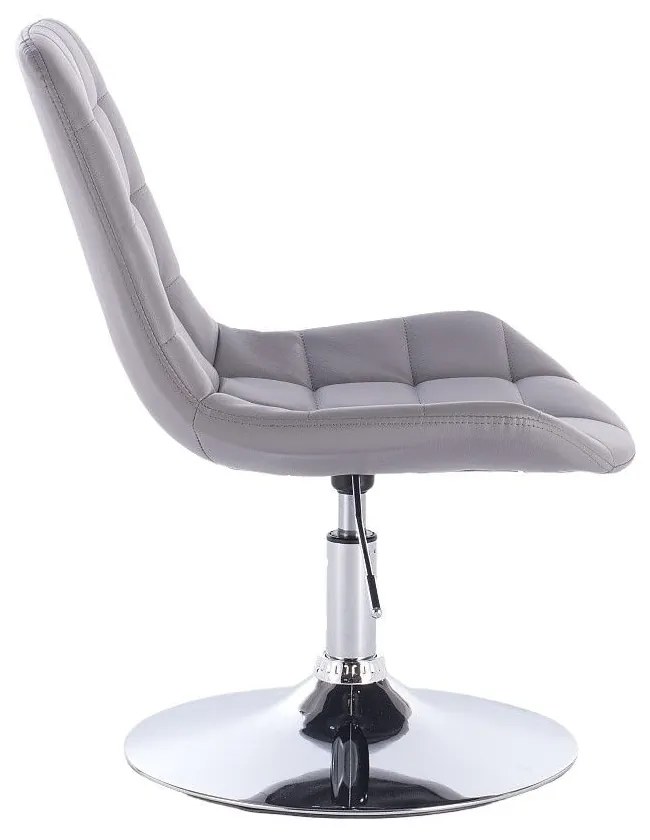 LuxuryForm DESIGN Stolička PARIS na striebornom tanieri - šedá
