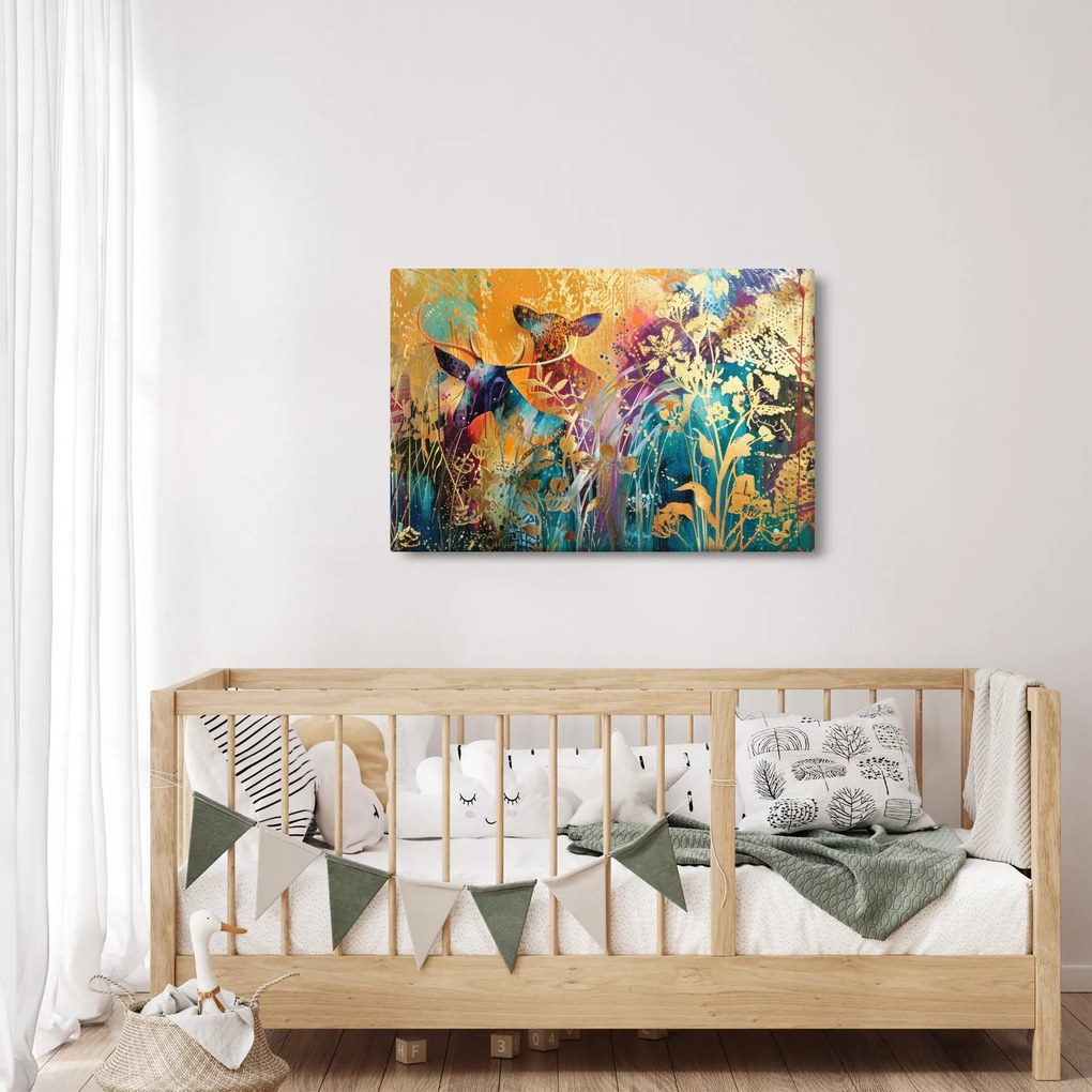 Obraz - Abstraktná maľba prírody (90x60 cm)