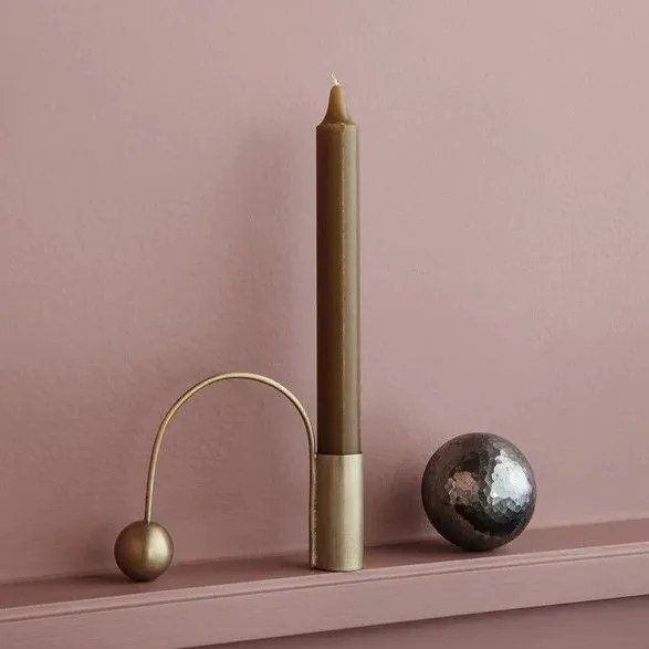 ferm LIVING Kovový svietnik Brass Balance Candle Holder