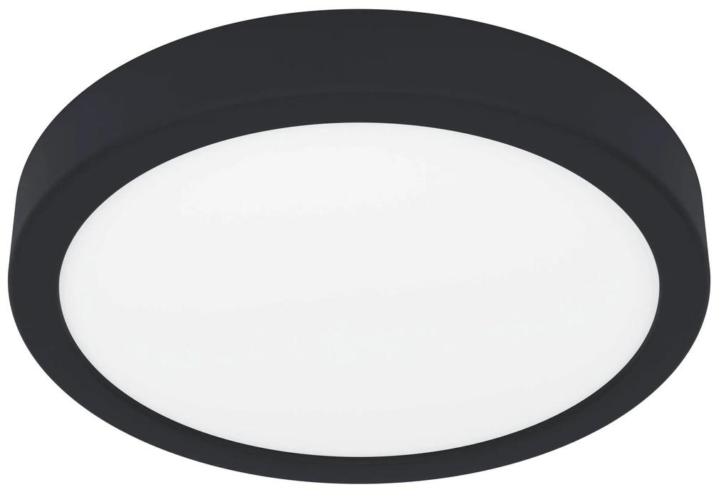 EGLO LED stropné osvetlenie do kúpeľne FUEVA 5, 17W, teplá biela, 21cm, okrúhle, čierne