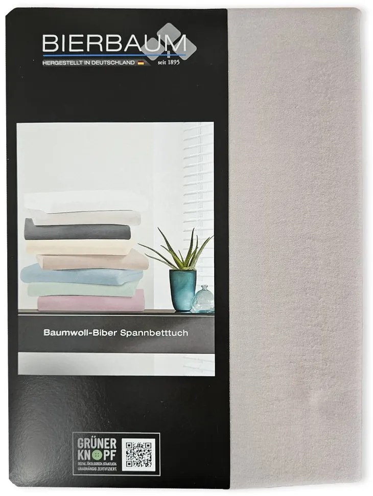 Bierbaum flanelová plachta Taupe - 80-100 x 200 cm
