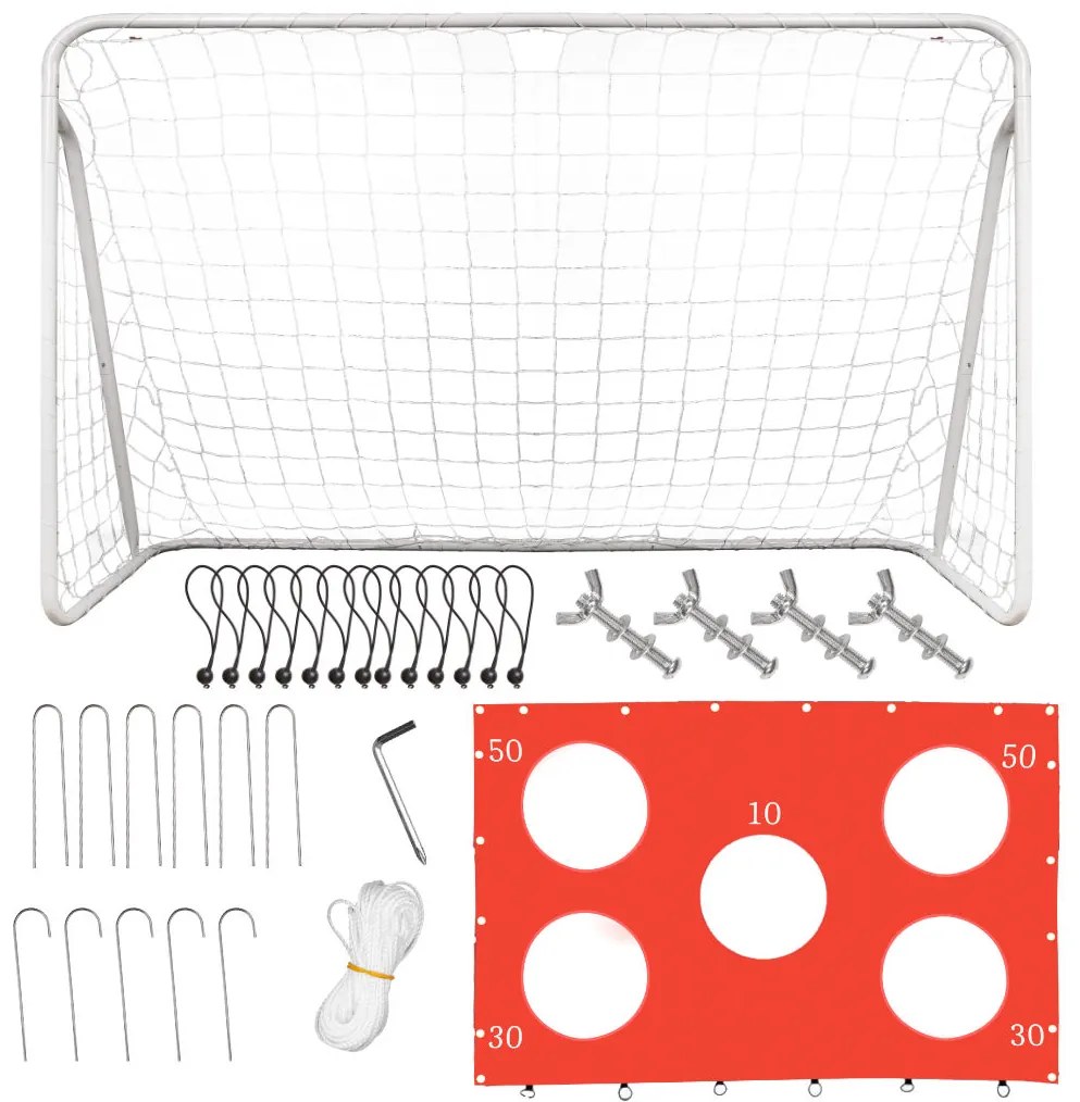 KIK Detská futbalová bránka 2v1 s podložkou na presnosť, 213 x 152 x 76 cm