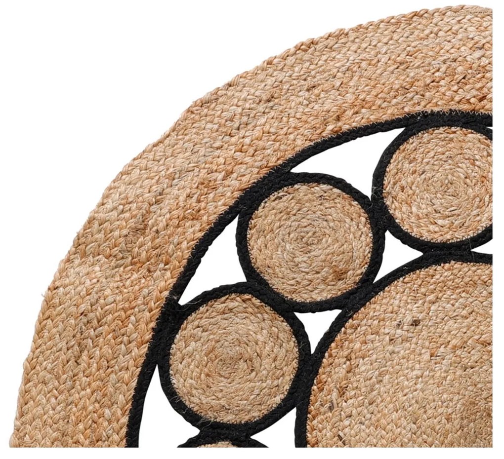 Koberec Jute, (fi) 90 cm, hnedá/čierna