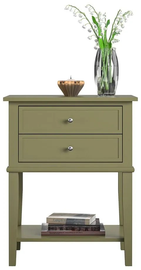 Kaki nočný stolík Franklin – Støraa