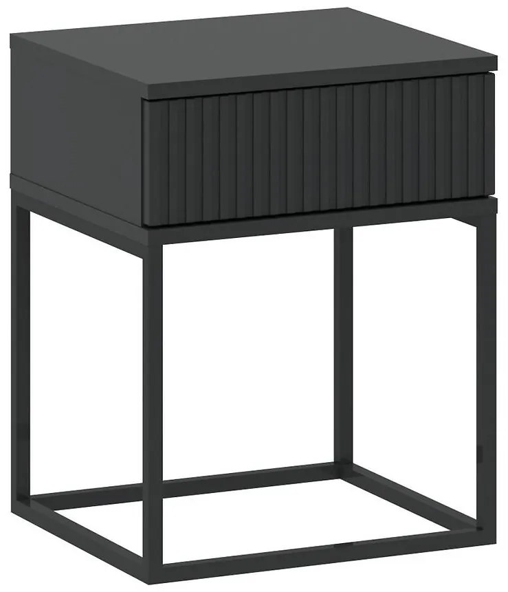 Nočný stolík 1S nízky-40 bez rukovätí antracit