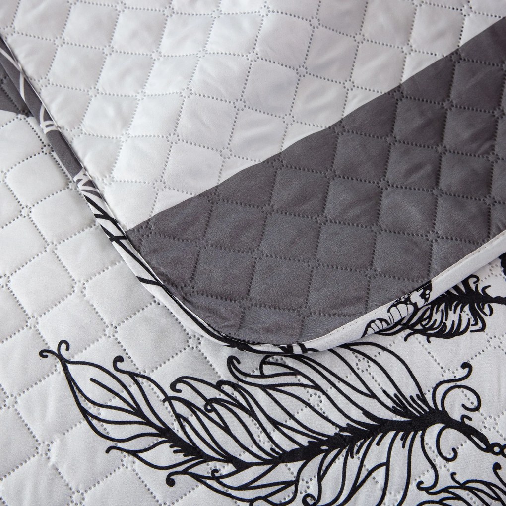 Prehoz na posteľ TIRSO sivo-biely Rozmer: 220 x 240 cm