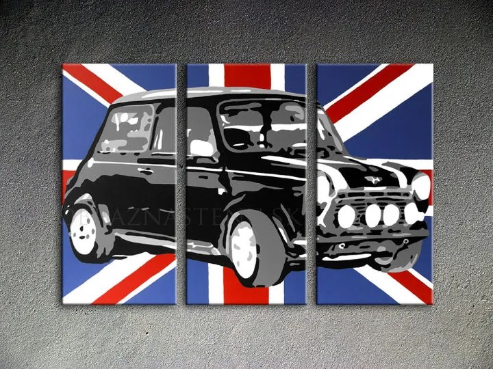 Ručne maľovaný POP Art obraz MINI COOPER | rôzne rozmery