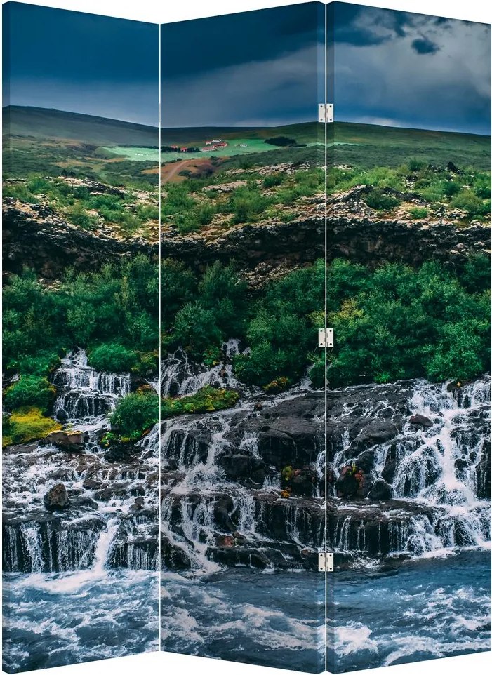 Paraván - Vodopád v prírode (126x170 cm)