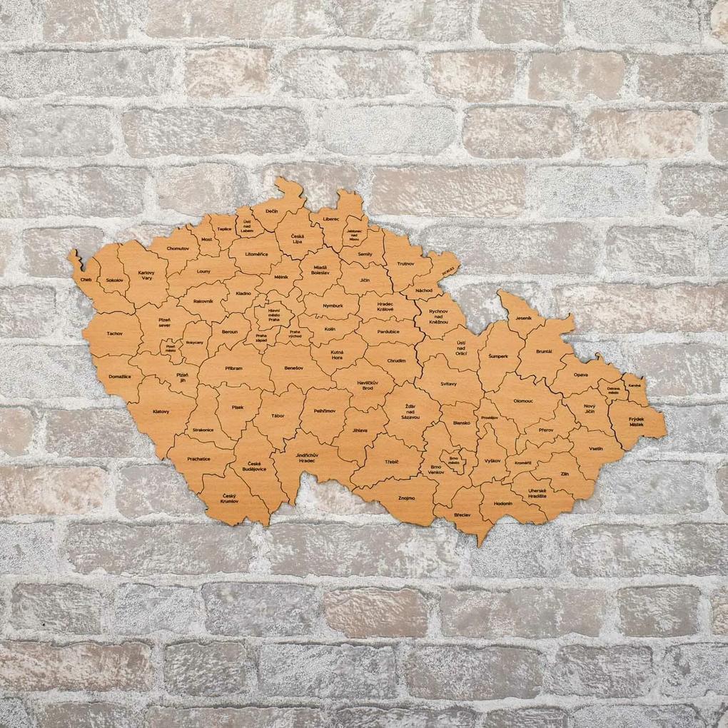 DUBLEZ | Drevené PUZZLE - Mapa okresov Česka