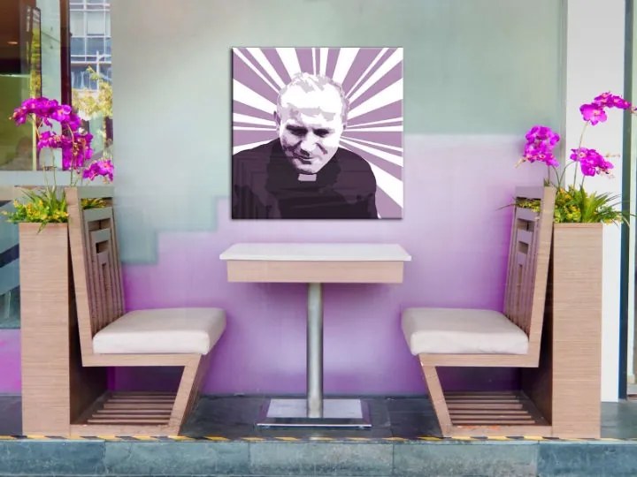 Ručne maľovaný POP Art obraz JÁN PAVOL II.  jp2