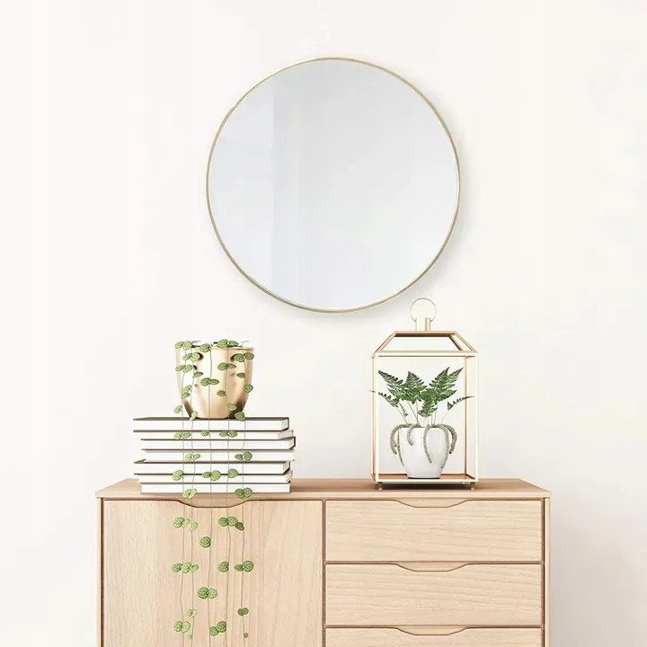 Dekorstudio Zlaté okrúhle zrkadlo 50cm