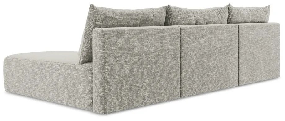 Svetlosivá rozkladacia/s úložným priestorom rohová pohovka Kalena – Makamii