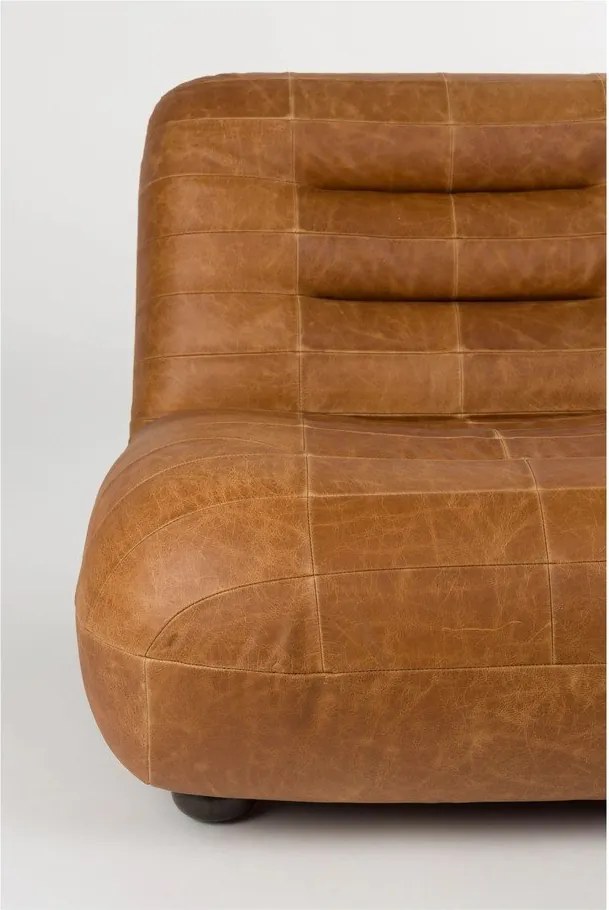 Koňakovohnedé kožené kreslo Wyatt – Dutchbone