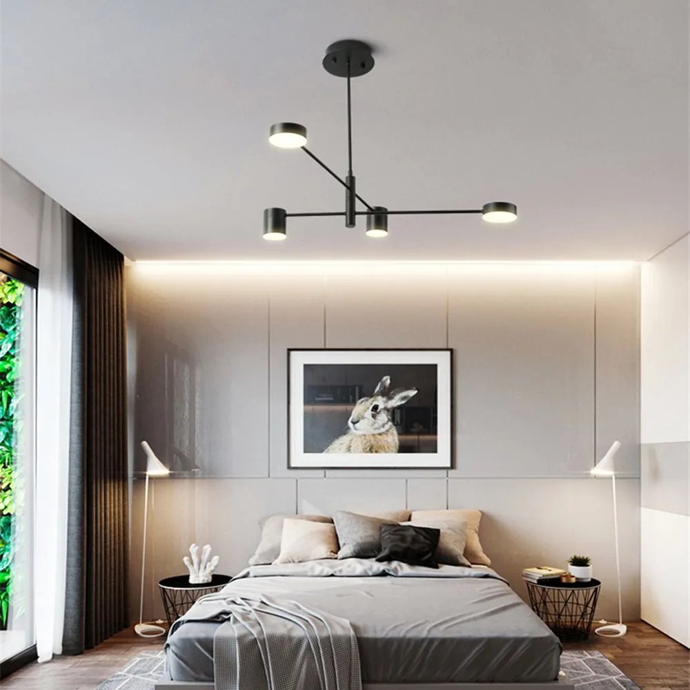 Toolight - LED stropné svietidlo APP596-4C, čierna, OSW-08564