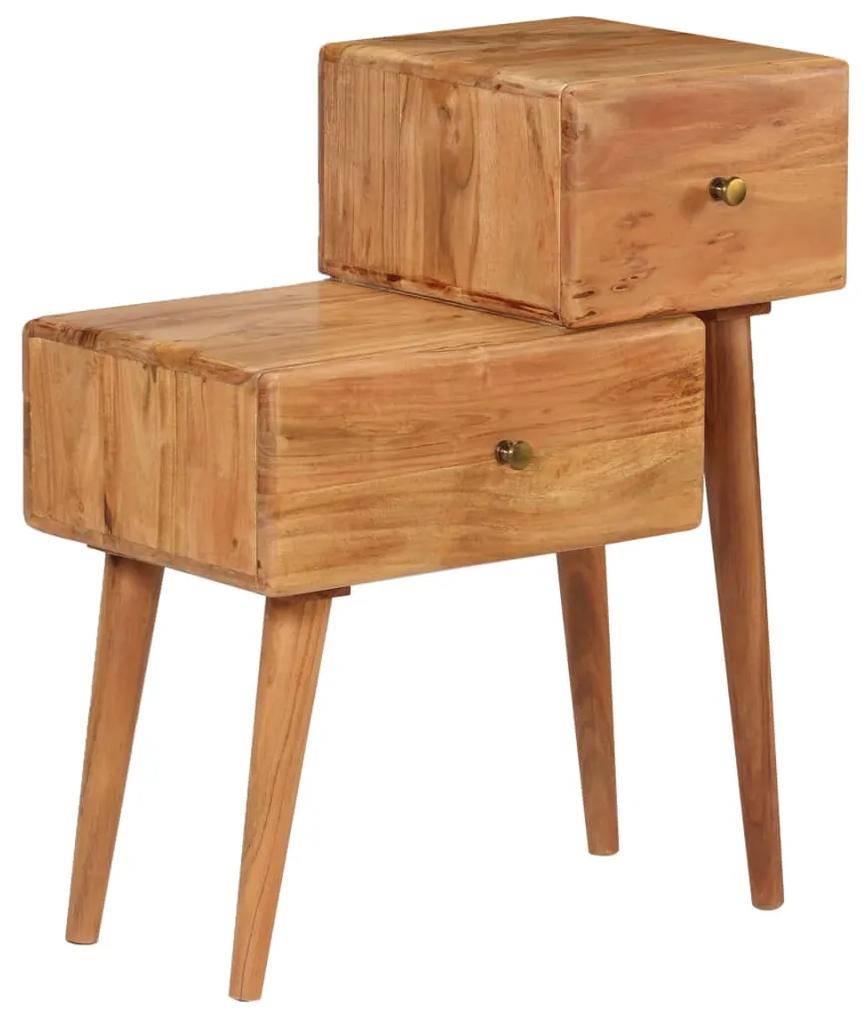 vidaXL Nočný stolík z akáciového dreva 60x36x75 cm