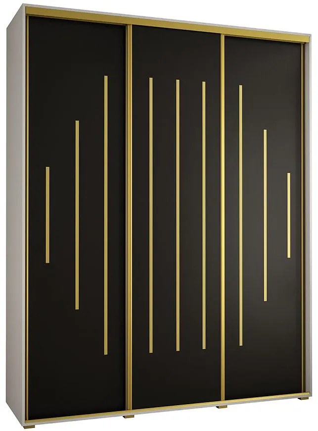 Skriňa 45 Canaris 12 200 biela/čierna/gold