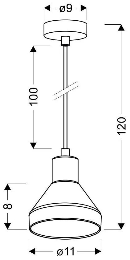 Candellux Čierno-zlatý závesný luster Gregory pre žiarovku 1x E14 31-78391