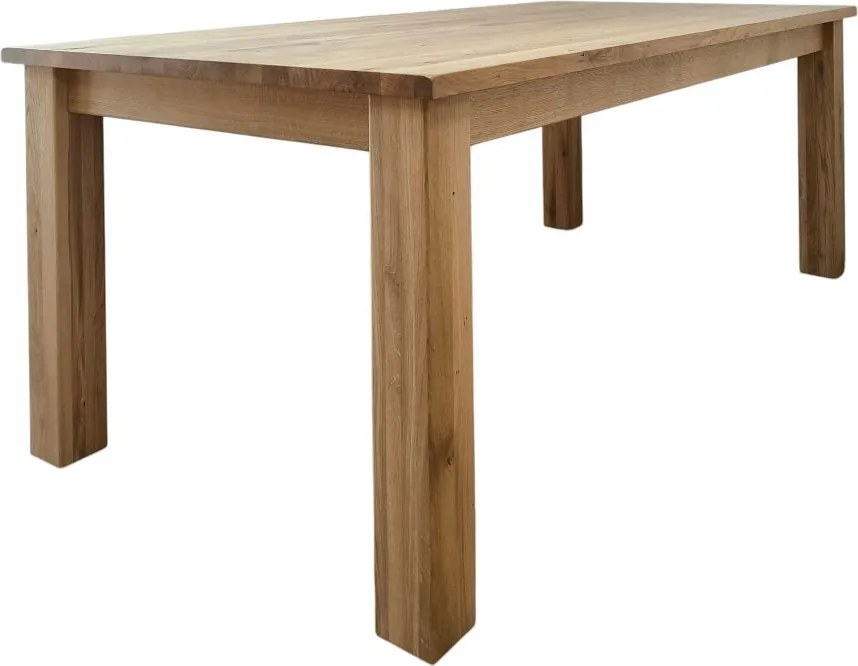 Veľký rozkladací jedálenský stôl z dubového masívu pre 8 až 10 osôb, 200-250×90×76 cm