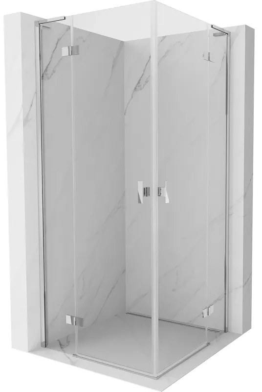 Mexen Mist-H L Duo, 2-krídlový sprchový kút 120 x 120 cm, číre sklo, chrómový profil, 8A5L-120L-120P-01-00