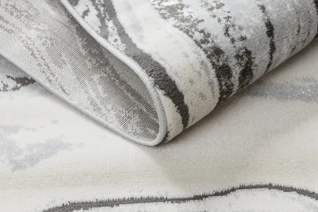 Koberec LIRA E1686 Abstrakcia, štrukturálny, glamour - sivý