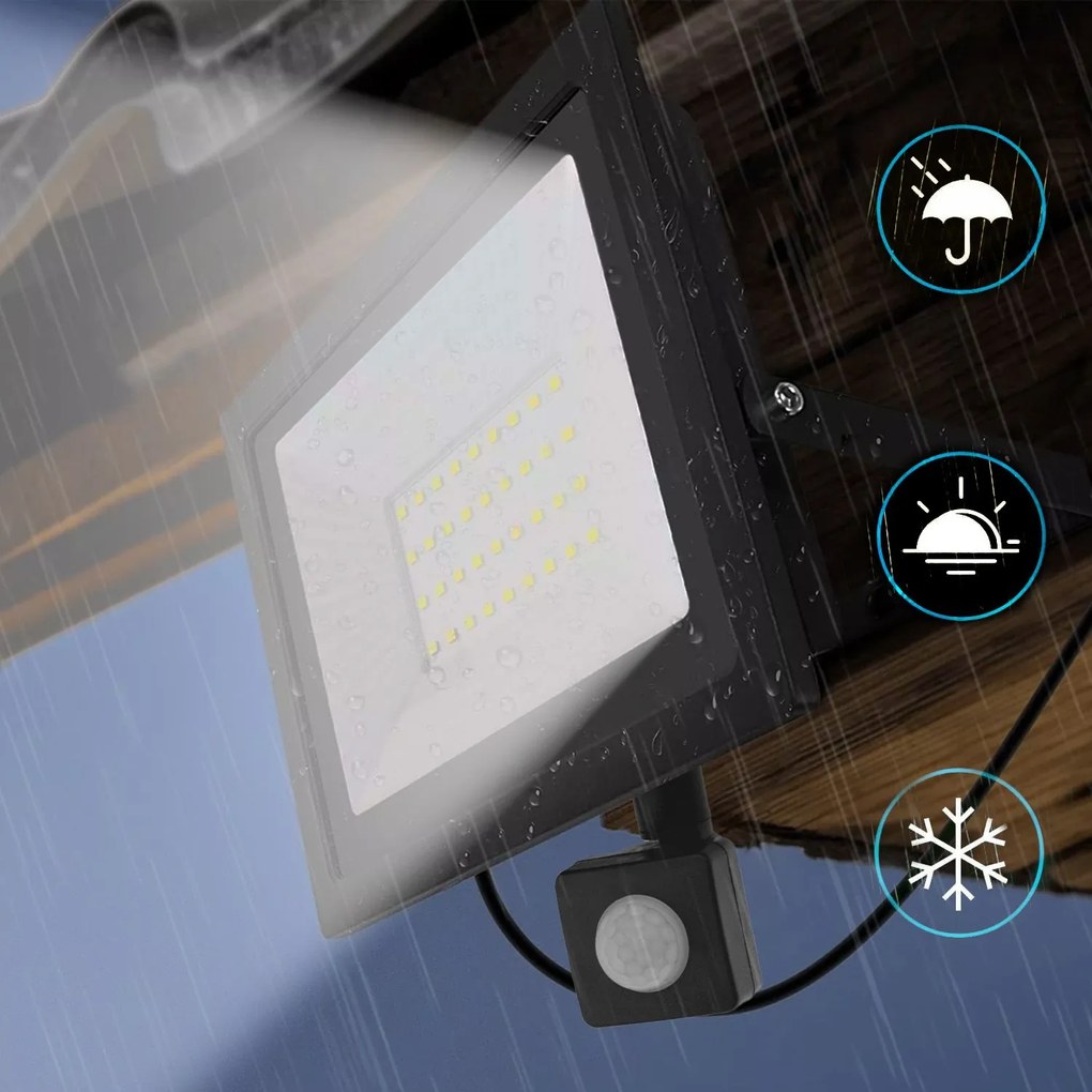 Toolight Toolight, LED panel so snímačom pohybu 13x10,5cm, 30W, 2700lm, 4000K, RSL007-30NS, OSW-10213