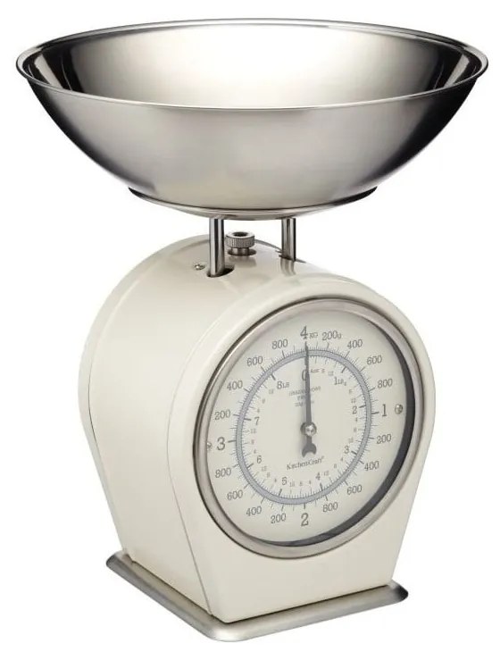 Krémovobiela kuchynská váha Kitchen Craft Living Nostalgia, nosnosť 4 kg
