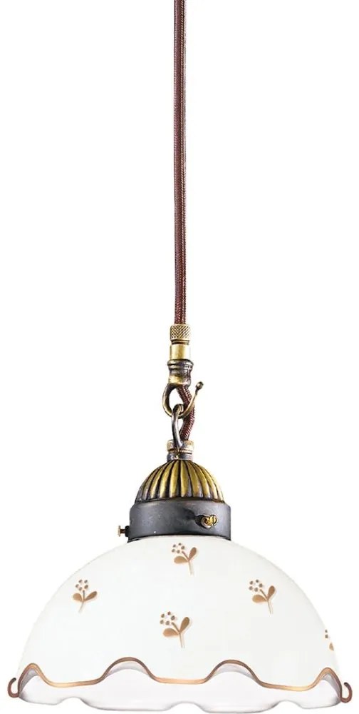 Kolarz 731.30.160 - Závesný luster na lane NONNA, 1xE27/75W/230V, priemer 20 cm, kvetinový, ružové zlato