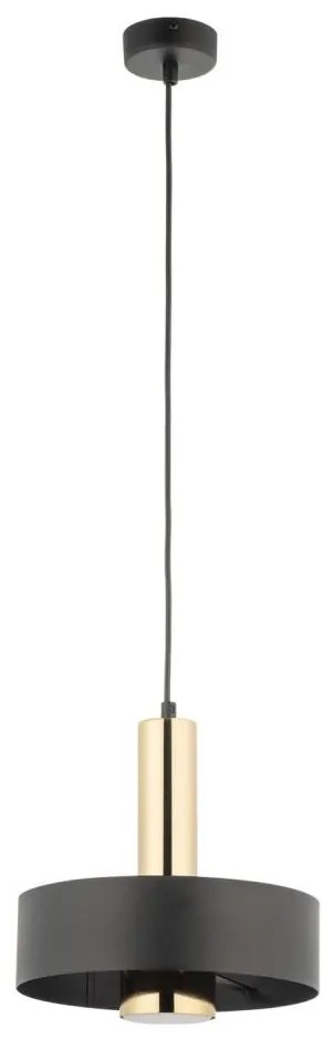 Luster na lanku RIF LUX 1xGX53/12W/230V pr. 25 cm čierna/zlatá