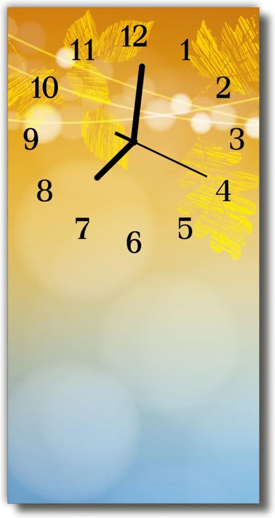 Sklenené hodiny vertikálne  Umelecký vzor farebný