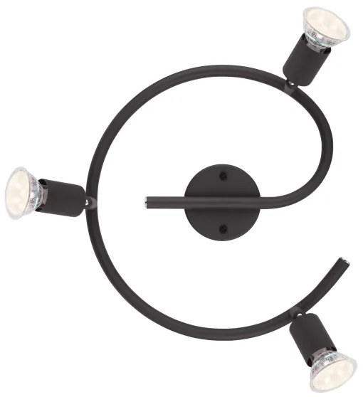 GLOBO 57382-3L - LED Bodové svietidlo OLIWA 3xGU10/3W/230V čierna