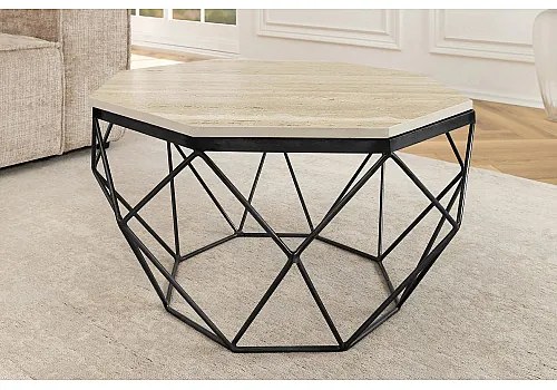 Konferenčný stôl Diamond 45205 Ø70cm Travertine  - Komfort-nábytok