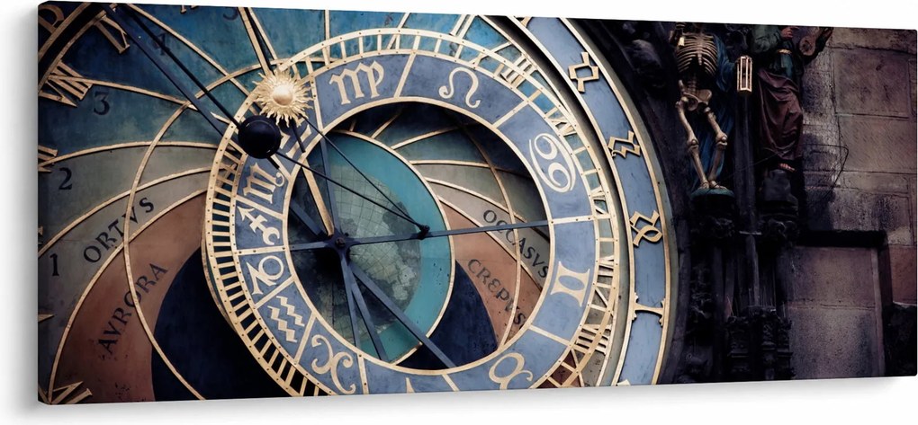 Obraz - Orloj, Praha (120x50 cm)