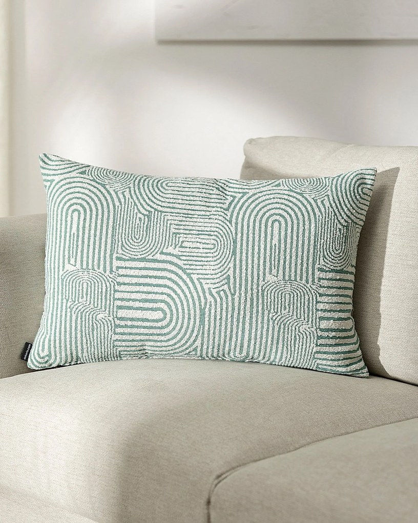 Karin - jednoduchá obliečka, 60x40cm farba produktu zelená látka zapletaná, vzorované