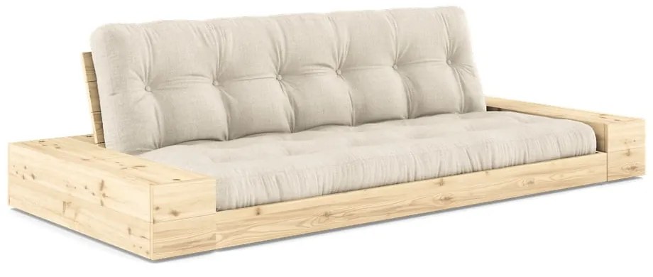 Sivo-béžová ľanová rozkladacia pohovka 244 cm Base – Karup Design