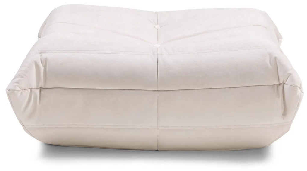 Čalouněný taburet Fugi světle béžový