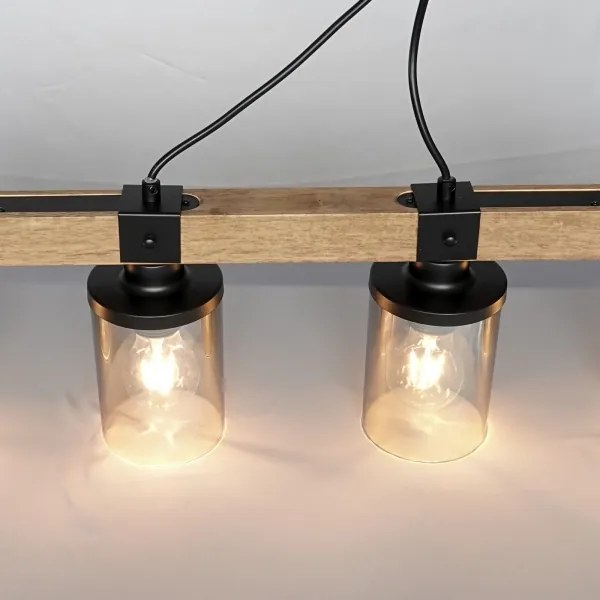 Brilagi - Luster na lanku VISTA 4xE27/60W/230V dub