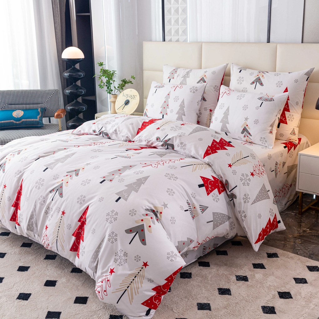 Obliečky z mikrovlákna JINGLE biele Rozmer obliečky: 80 x 80 cm | 135 x 200 cm