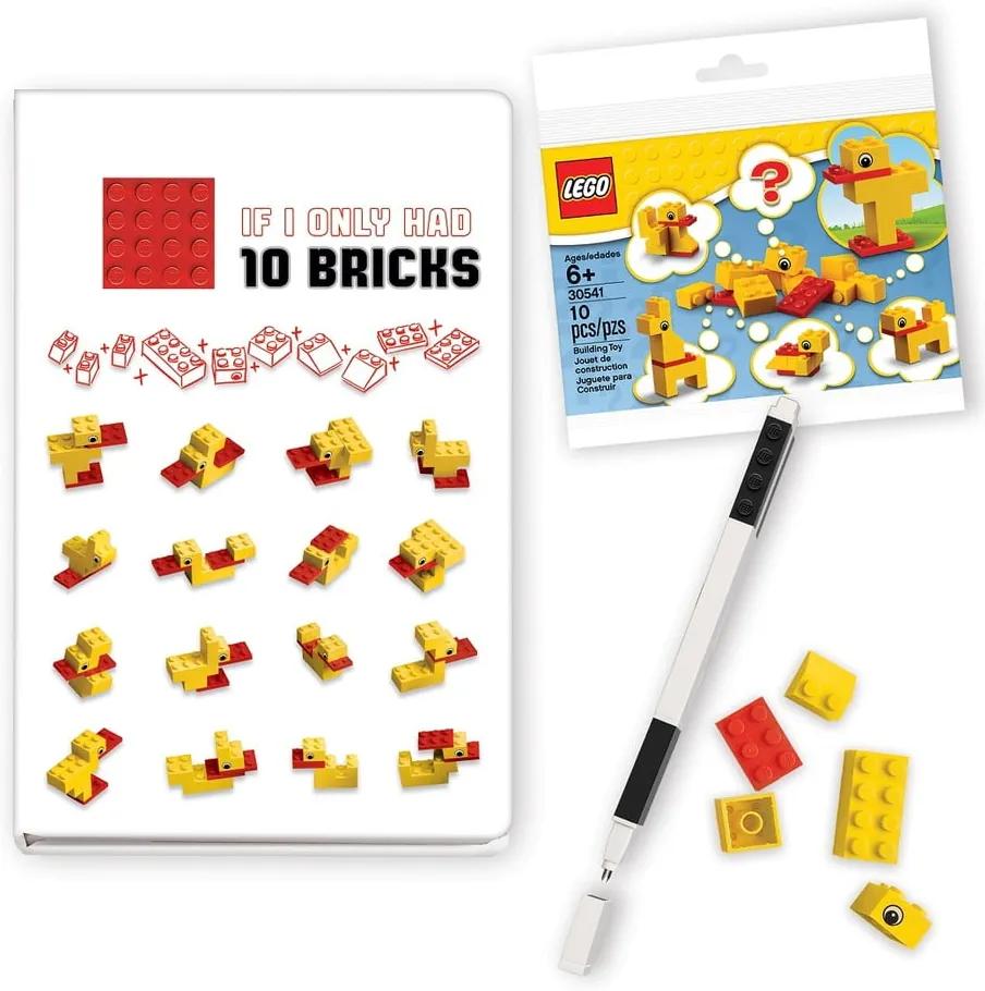 Sada zápisníka, pera a stavebnice LEGO® Stationery Classic Ducks