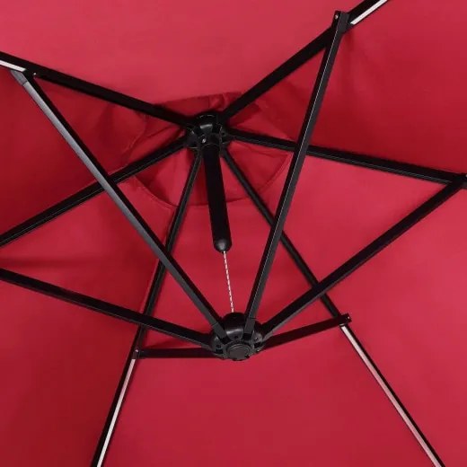 InternetovaZahrada LED slnečník Mali Ø350 cm - červený
